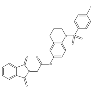2-(1,3-dioxo-2,3-dihydro-1H-isoindol-2-yl)-N-[1-(4-fluorobenzenesulfonyl)-1,2,3,4-tetrahydroquinolin-6-yl]acetamide Structure