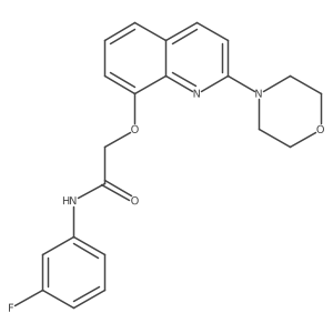 N-(3-fluorophenyl)-2-((2-morpholinoquinolin-8-yl)oxy)acetamide结构式