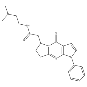 N-(2-(dimethylamino)ethyl)-2-(4-oxo-1-phenyl-1,4,6,7-tetrahydropyrazolo[3,4-d]thiazolo[3,2-a]pyrimidin-6-yl)acetamide Structure