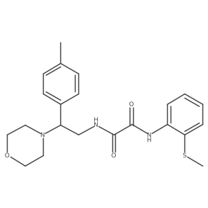 N1-(2-(methylthio)phenyl)-N2-(2-morpholino-2-(p-tolyl)ethyl)oxalamide结构式