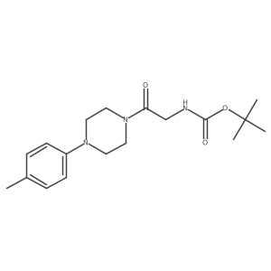 1-Tert-butoxycarbonyl-2-[4-(4-methylphenyl)piperazin-1-yl]-2-oxoethyl}amine结构式