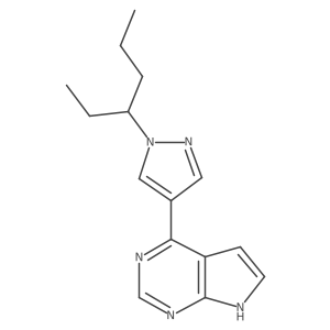 4-(1-(hexan-3-yl)-1H-pyrazol-4-yl)-7H-pyrrolo[2,3-d]pyrimidine Structure