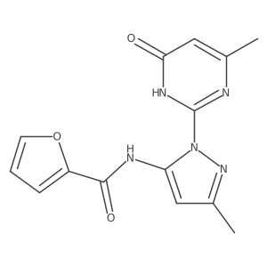 N-[5-methyl-2-(6-methyl-4-oxo-1H-pyrimidin-2-yl)pyrazol-3-yl]furan-2-carboxamide Structure