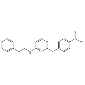 4-[[4-(2-Phenylethylamino)pyrimidin-2-yl]amino]benzamide结构式