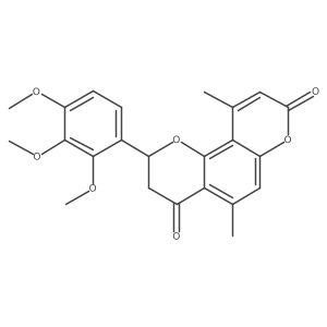 5,10-dimethyl-2-(2,3,4-trimethoxyphenyl)-2,3-dihydro-4H,8H-pyrano[2,3-f]chromene-4,8-dione Structure