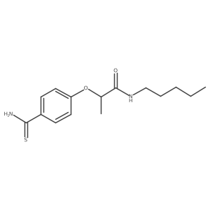 2-[4-(Aminothioxomethyl)phenoxy]-N-pentylpropanamide结构式