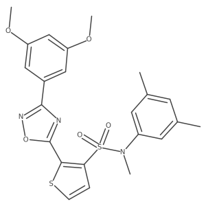2-[3-(3,5-dimethoxyphenyl)-1,2,4-oxadiazol-5-yl]-N-(3,5-dimethylphenyl)-N-methylthiophene-3-sulfonamide Structure