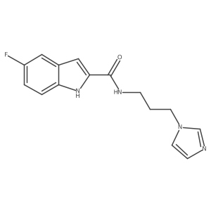 1h-Indole-2-carboxamide,5-fluoro-n-[3-(1h-imidazol-1-yl)propyl]-结构式