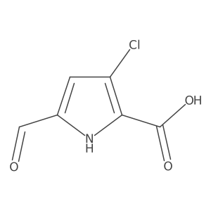 3-Chloro-5-formyl-1H-pyrrole-2-carboxylic acid结构式