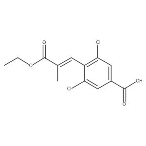 3,5-Dichloro-4-(3-ethoxy-2-methyl-3-oxoprop-1-en-1-yl)benzoic acid结构式