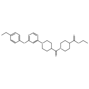 Ethyl 1-(1-(6-(4-ethylphenoxy)pyrimidin-4-yl)piperidine-4-carbonyl)piperidine-4-carboxylate Structure