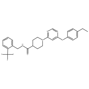 1-[6-(4-ethylphenoxy)pyrimidin-4-yl]-N-[2-(trifluoromethyl)benzyl]piperidine-4-carboxamide结构式