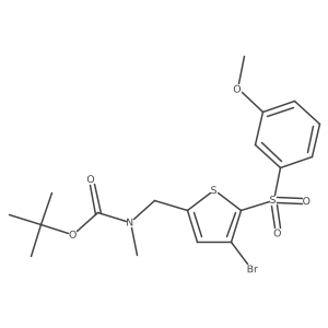 Tert-butyl ({4-bromo-5-[(3-methoxyphenyl)sulfonyl]-2-thienyl}methyl)methylcarbamate Structure
