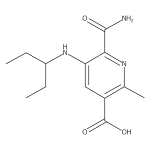 6-(Aminocarbonyl)-2-methyl-5-(pentan-3-ylamino)nicotinic acid Structure