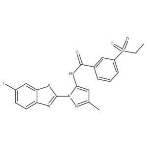 3-(ethylsulfonyl)-N-(1-(6-fluorobenzo[d]thiazol-2-yl)-3-methyl-1H-pyrazol-5-yl)benzamide Structure