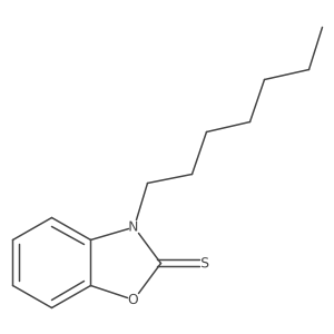 3-Heptyl-2(3H)-benzoxazolethione Structure