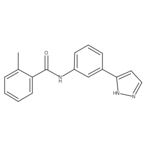 N-(3-(1H-pyrazol-3-yl)phenyl)-2-methylbenzamide Structure
