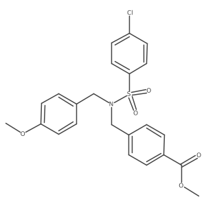 Methyl 4-({(4-methoxybenzyl)[(4-chlorophenyl)sulfonyl]amino}methyl)benzoate结构式