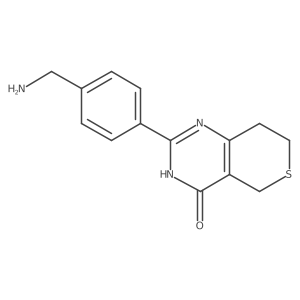 2-[4-(aminomethyl)phenyl]-3,5,7,8-tetrahydro-4H-thiino[4,3-d]pyrimidin-4-one结构式