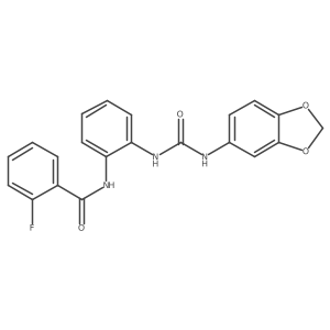 N-(2-(3-(benzo[d][1,3]dioxol-5-yl)ureido)phenyl)-2-fluorobenzamide Structure