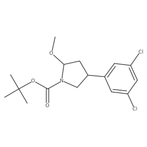 Tert-butyl 4-(3,5-dichlorophenyl)-2-methoxypyrrolidine-1-carboxylate Structure