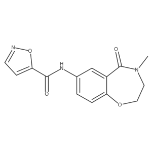 N-(4-methyl-5-oxo-2,3,4,5-tetrahydrobenzo[f][1,4]oxazepin-7-yl)isoxazole-5-carboxamide结构式