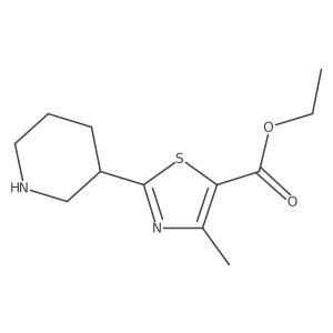 Ethyl 4-methyl-2-(piperidin-3-yl)thiazole-5-carboxylate Structure