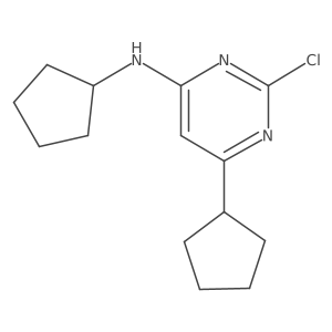 (2-Chloro-6-cyclopentyl-pyrimidin-4-yl)-cyclopentyl-amine Structure