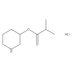 3-Piperidinyl 2-methylpropanoate hydrochloride Structure