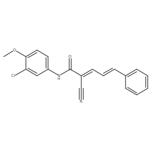 (2Z,4E)-N-(3-chloro-4-methoxyphenyl)-2-cyano-5-phenylpenta-2,4-dienamide结构式