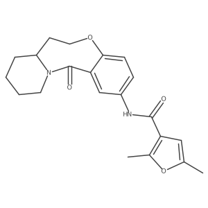 2,5-dimethyl-N-(6-oxo-2,3,4,12,13,13a-hexahydro-1H-pyrido[2,1-d][1,5]benzoxazocin-8-yl)furan-3-carboxamide Structure