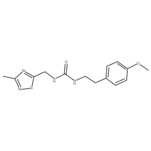 1-(4-Methoxyphenethyl)-3-((3-methyl-1,2,4-oxadiazol-5-yl)methyl)urea结构式