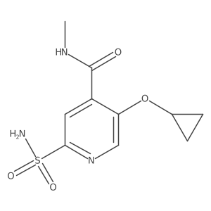 5-Cyclopropoxy-N-methyl-2-sulfamoylisonicotinamide结构式