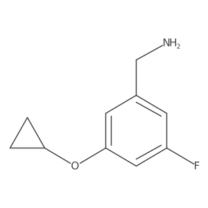(3-Cyclopropoxy-5-fluorophenyl)methanamine结构式