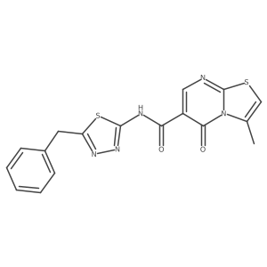 N-[(2Z)-5-benzyl-1,3,4-thiadiazol-2(3H)-ylidene]-3-methyl-5-oxo-5H-[1,3]thiazolo[3,2-a]pyrimidine-6-carboxamide Structure