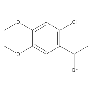 1-(1-Bromoethyl)-2-chloro-4,5-dimethoxybenzene结构式
