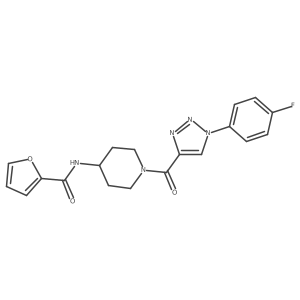 N-(1-(1-(4-fluorophenyl)-1H-1,2,3-triazole-4-carbonyl)piperidin-4-yl)furan-2-carboxamide Structure