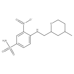 4-((4-Methylmorpholin-2-yl)methylamino)-3-nitrobenzenesulfonamide Structure