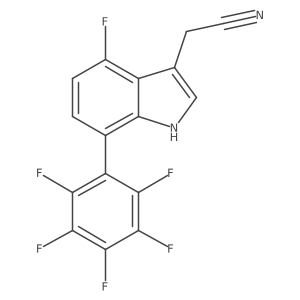 4-Fluoro-7-(perfluorophenyl)indole-3-acetonitrile结构式