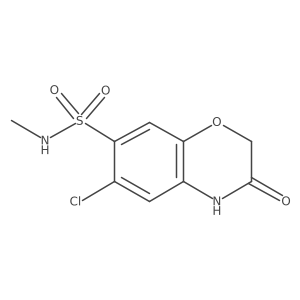2H-1,4-Benzoxazine-7-sulfonamide, 6-chloro-3,4-dihydro-N-methyl-3-oxo- Structure