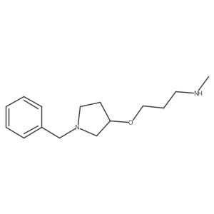1-Propanamine, N-methyl-3-[[1-(phenylmethyl)-3-pyrrolidinyl]oxy]- Structure