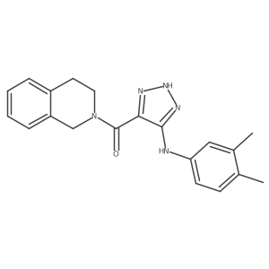 3,4-dihydroisoquinolin-2(1H)-yl{5-[(3,4-dimethylphenyl)amino]-1H-1,2,3-triazol-4-yl}methanone结构式