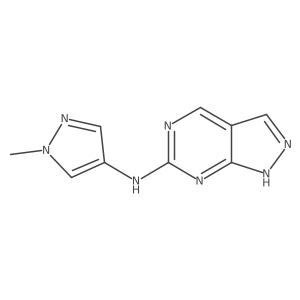 N-(1-methyl-1H-pyrazol-4-yl)-1H-pyrazolo[3,4-d]pyrimidin-6-amine结构式