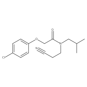 Acetamide, 2-(4-chlorophenoxy)-N-(2-cyanoethyl)-N-(2-methylpropyl)- Structure