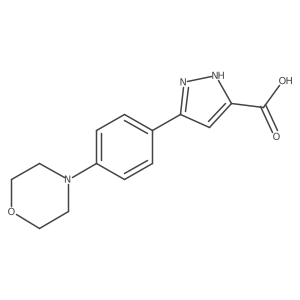 O=C(O)c1cc(-c2ccc(N3CCOCC3)cc2)n[nH]1结构式