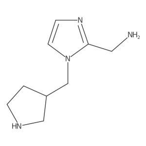 1H-Imidazole-2-methanamine, 1-(3-pyrrolidinylmethyl)-结构式