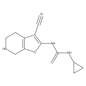 1-(3-Cyano-4,5,6,7-tetrahydrothieno[2,3-c]pyridin-2-yl)-3-cyclopropylurea Structure