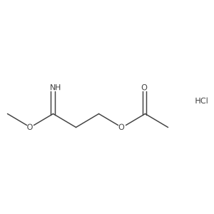 3-Imino-3-methoxypropyl acetate hydrochloride结构式