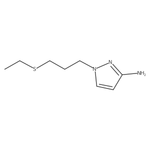 1-(3-(Ethylthio)propyl)-1h-pyrazol-3-amine Structure