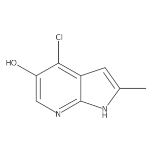 1H-Pyrrolo[2,3-b]pyridin-5-ol, 4-chloro-2-methyl- Structure